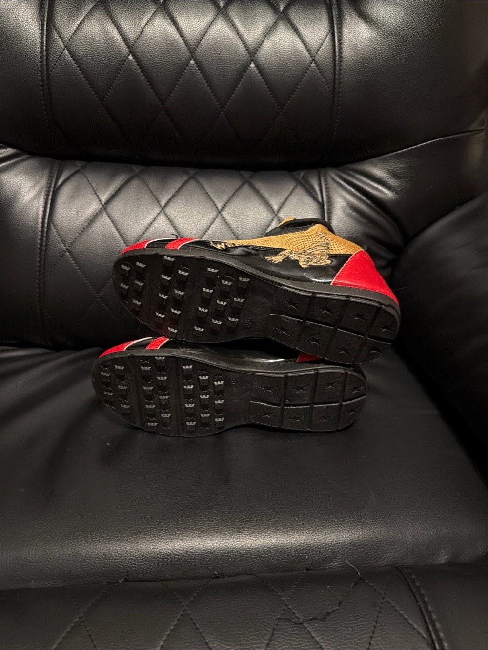 Men's Black/Red/Tan Athletic Sneakers